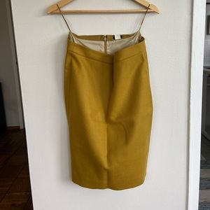 J Crew Mustard Yellow Skirt size 8